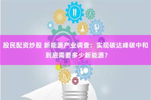 股民配资炒股 新能源产业调查：实现碳达峰碳中和 到底需要多少新能源？