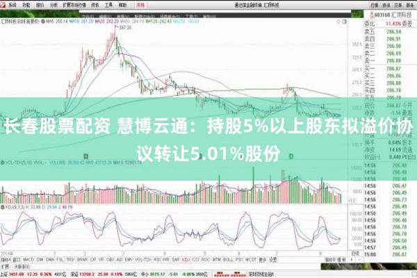 长春股票配资 慧博云通：持股5%以上股东拟溢价协议转让5.01%股份