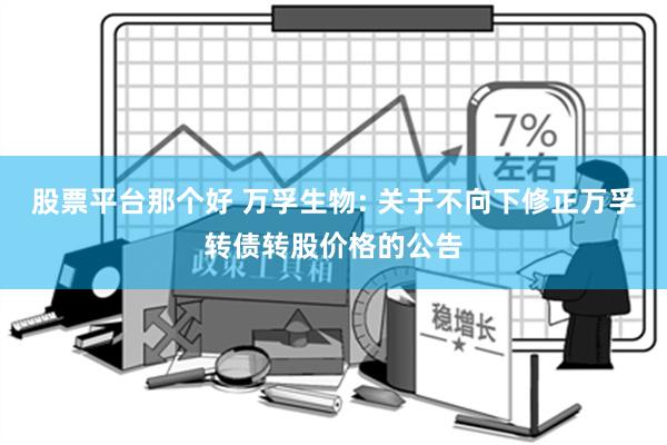 股票平台那个好 万孚生物: 关于不向下修正万孚转债转股价格的公告