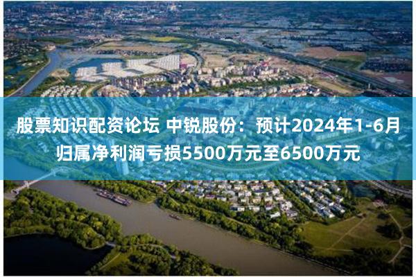 股票知识配资论坛 中锐股份：预计2024年1-6月归属净利润亏损5500万元至6500万元