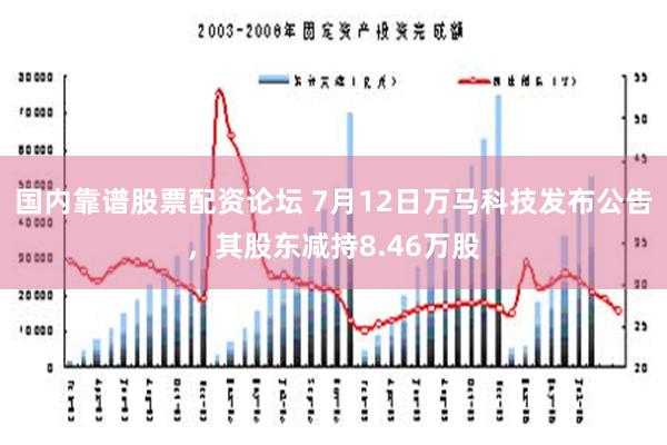 国内靠谱股票配资论坛 7月12日万马科技发布公告，其股东减持8.46万股