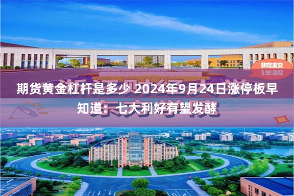 期货黄金杠杆是多少 2024年9月24日涨停板早知道：七大利好有望发酵