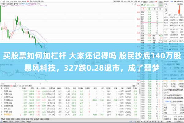 买股票如何加杠杆 大家还记得吗 股民抄底140万股暴风科技，327跌0.28退市，成了噩梦